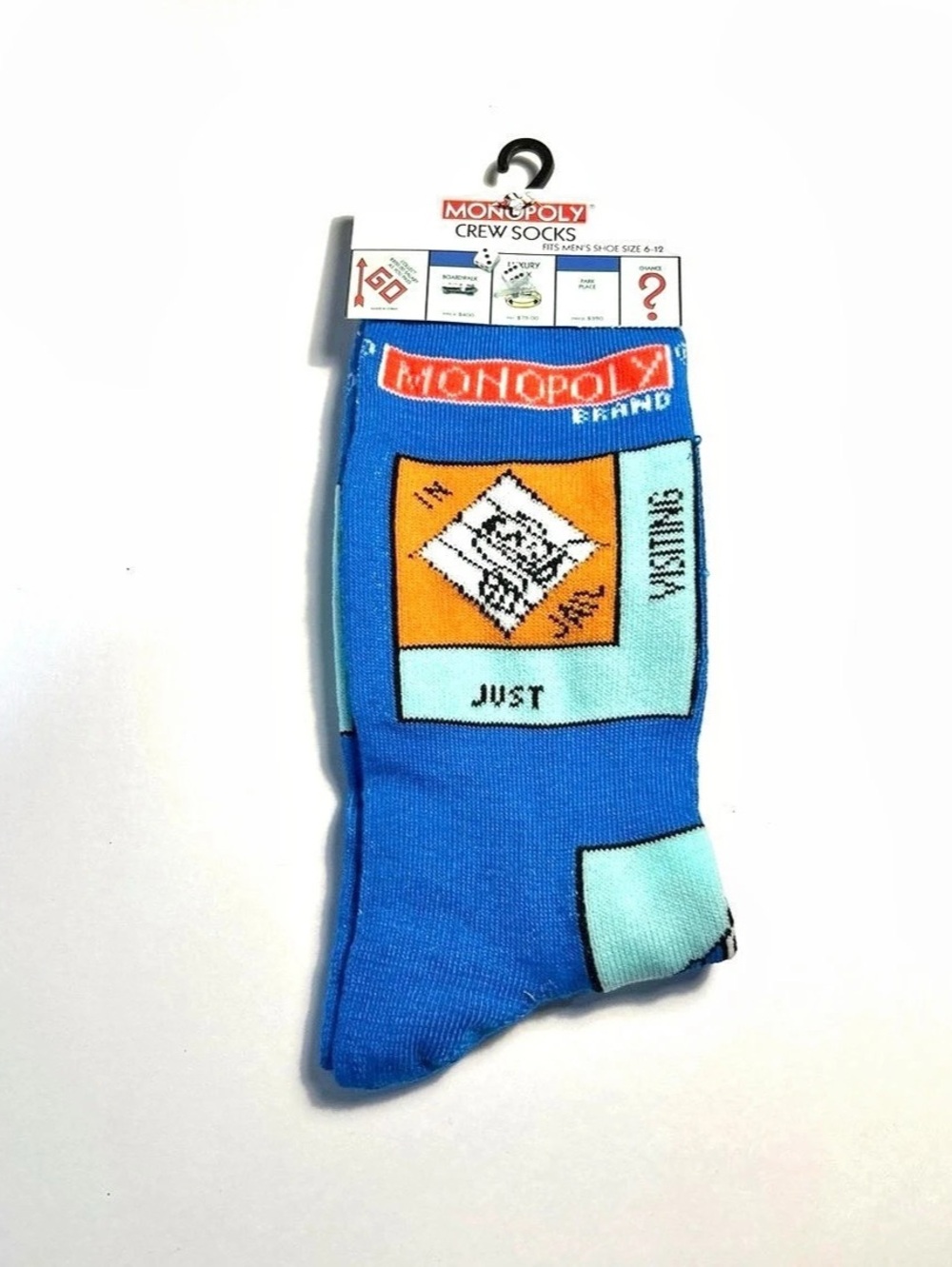 Monopoly Board Game Socks, Men’s Shoe Size 6-12